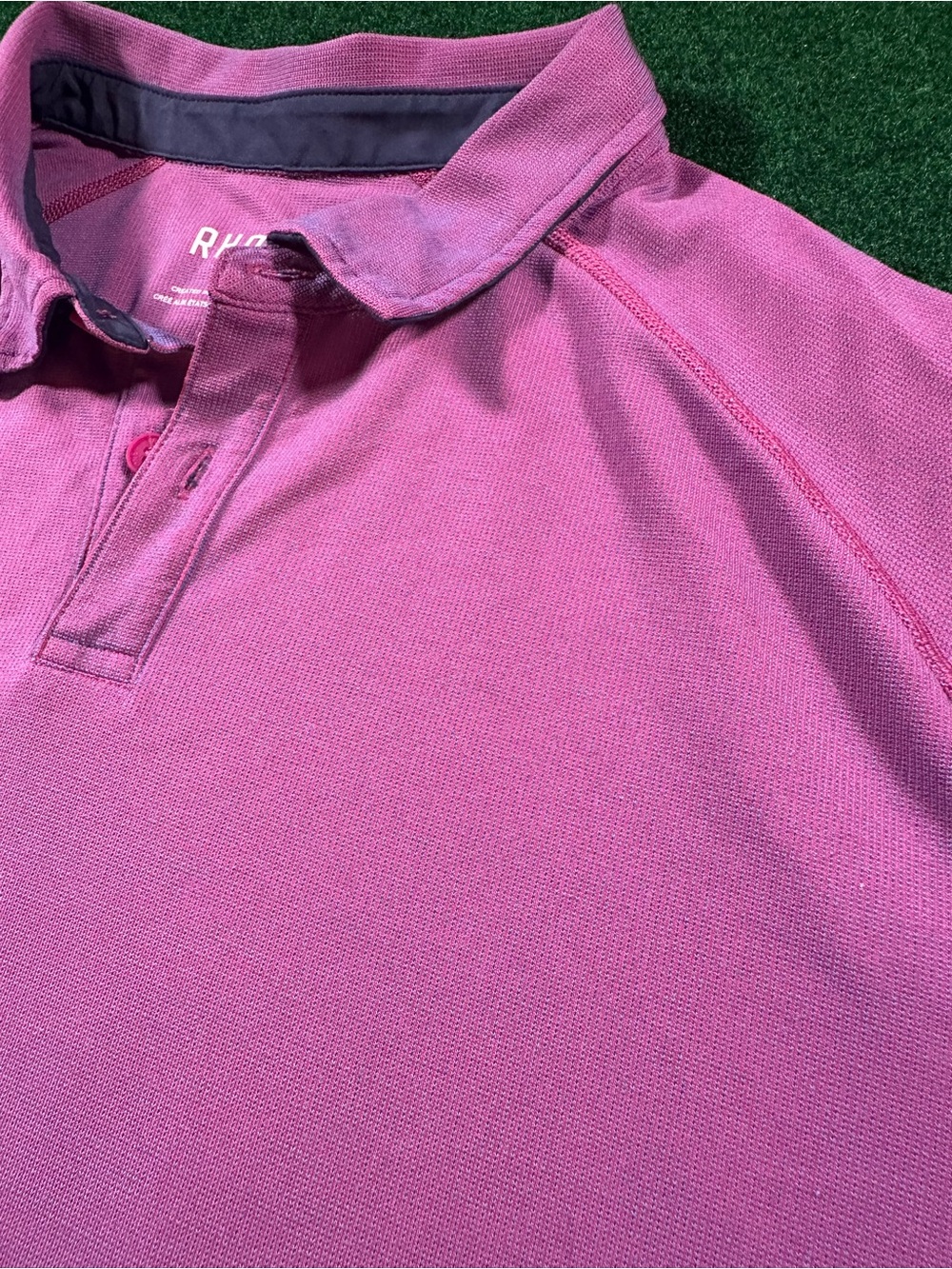 RHONE Men's Bright Pink Athletic Polo - Picture 3 of 8